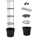 plantekrukke til tomater Ø29,5x115 cm polypropylen antracitgrå