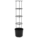 plantekrukke til tomater Ø29,5x115 cm polypropylen antracitgrå
