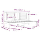 daybed uden madras 90x200 cm massivt fyrretræ hvid