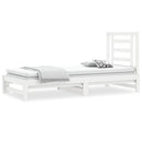 daybed med udtræk 2x(90x200) cm massivt fyrretræ hvid