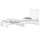 daybed med udtræk 2x(90x200) cm massivt fyrretræ hvid