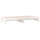 daybed med udtræk 2x(90x200) cm massivt fyrretræ hvid
