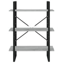 bogreol med 5 hylder 80x30x175 cm konstrueret træ grå sonoma-eg