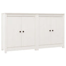 skænke 2 stk. 70x35x80 cm massivt fyrretræ hvid