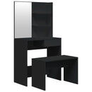 makeupbord 74,5x40x141 cm sort
