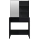 makeupbord 74,5x40x141 cm sort