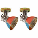 væg-/loftlamper 2 stk. 17x24 cm E27 genbrugsmaterialer