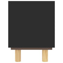 tv-bord 80x30x40 cm massivt fyrretræ og naturlig rattan sort