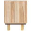tv-bord 80x30x40 cm massivt fyrretræ og naturlig rattan brun