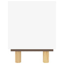 tv-bord 105x30x40 cm massivt fyrretræ og naturlig rattan hvid