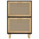 skoskab 52x25x80 cm konstrueret træ og naturlig rattan