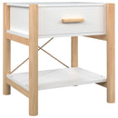 sengeborde 2 stk. 42x38x45 cm konstrueret træ hvid