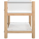 sengeborde 2 stk. 42x38x45 cm konstrueret træ hvid