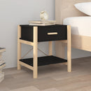 sengeborde 2 stk. 42x38x45 cm konstrueret træ sort