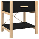 sengeborde 2 stk. 42x38x45 cm konstrueret træ sort