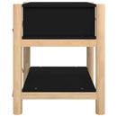 sengeborde 2 stk. 42x38x45 cm konstrueret træ sort