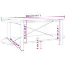 sofabord 110x48x40 cm konstrueret træ sort