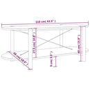sofabord 110x48x40 cm konstrueret træ