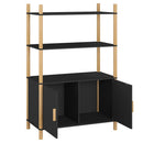 højskab 80x40x121 cm konstrueret træ sort