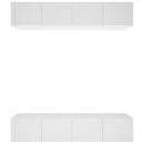 tv-skabe 4 stk. 80x30x30 cm konstrueret træ hvid