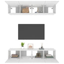 tv-skabe 4 stk. 80x30x30 cm konstrueret træ hvid