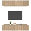 tv-skabe 4 stk. 80x30x30 cm konstrueret træ sonoma-eg