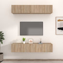 tv-skabe 4 stk. 80x30x30 cm konstrueret træ sonoma-eg