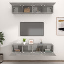 tv-skabe 4 stk. 80x30x30 cm konstrueret træ betongrå