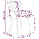 spisebordsstole 2 stk. stof lysegrå