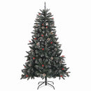 kunstigt juletræ med fod 120 cm PVC grøn
