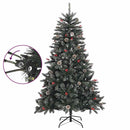kunstigt juletræ med fod 120 cm PVC grøn