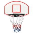 basketballkurv med plade 71x45x2 cm polyethylen hvid