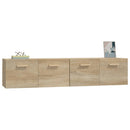vægskabe 2 stk. 80x35x36,5 cm konstrueret træ sonoma-eg