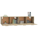 vægskabe 2 stk. 80x35x36,5 cm konstrueret træ sonoma-eg