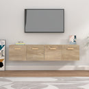 vægskabe 2 stk. 80x35x36,5 cm konstrueret træ sonoma-eg