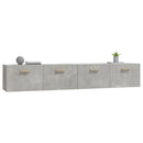 vægskabe 2 stk. 100x36,5x35 cm konstrueret træ betongrå