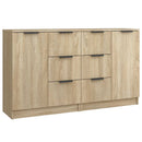 skænke 2 stk. 60x30x70 cm konstrueret træ sonoma-eg