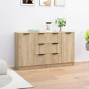 skænke 2 stk. 60x30x70 cm konstrueret træ sonoma-eg
