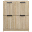 skænke 2 stk. 60x30x70 cm konstrueret træ sonoma-eg