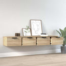 vægskabe 2 stk. 68x30x20 cm konstrueret træ sonoma-eg
