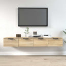 vægskabe 2 stk. 68x30x20 cm konstrueret træ sonoma-eg