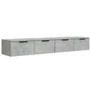 vægskabe 2 stk. 68x30x20 cm konstrueret træ betongrå