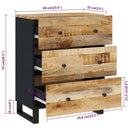 skænk 60x33x75 cm massivt mangotræ