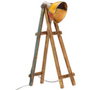 gulvlampe E27 massivt mangotræ flerfarvet