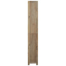 bogreol med 7 hylder 80x30x200 cm massivt akacietræ