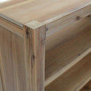 bogreol med 6 hylder 80x30x170 cm massivt akacietræ
