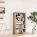 bogreol med 5 hylder 80x30x140 cm massivt akacietræ