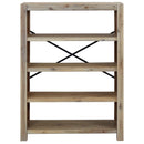 bogreol med 4 hylder 80x30x110 cm massivt akacietræ