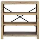 bogreol med 3 hylder 80x30x80 cm massivt akacietræ