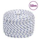 tovværk til båd 6 mm 50 m polypropylen hvid